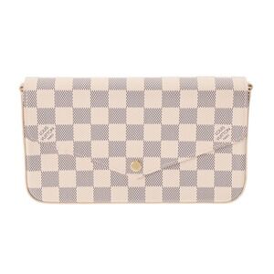 Louis Vuitton Azur White Pochette Felicie Canvas Shoulder Bag